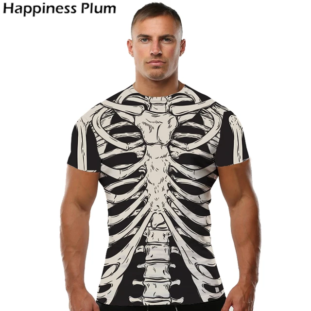 Camisetas esqueleto hombre estampadas sale