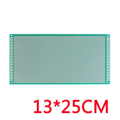 Двухсторонний Прототип Pcb Универсальный макет печатная плата для Arduino 2,54 мм Стекловолокно 9X15 10X10 10X15 10X22 см - Цвет: 13x25cm