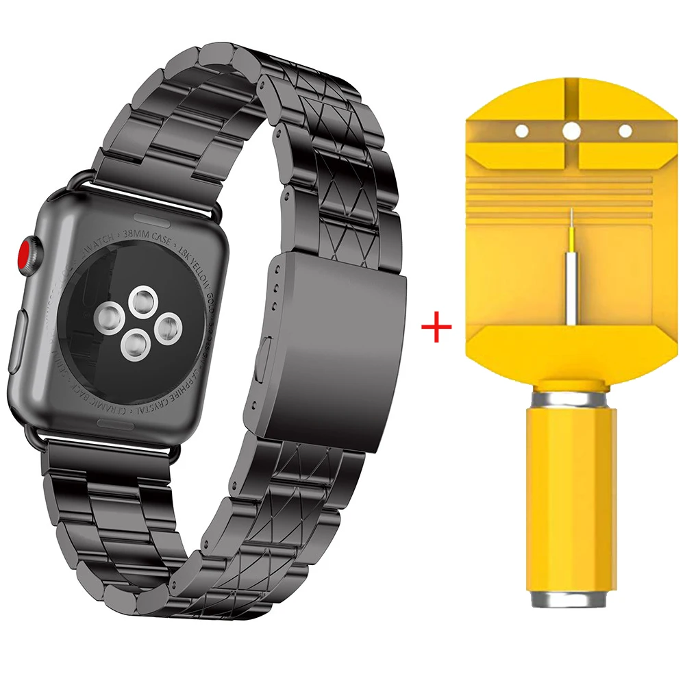 Браслет из нержавеющей стали для Apple Watch, ремешок 40 мм, 44 мм, 38 мм, 42 мм, металлический браслет для Apple Watch, ремешок серии 4, 3, 2, 1