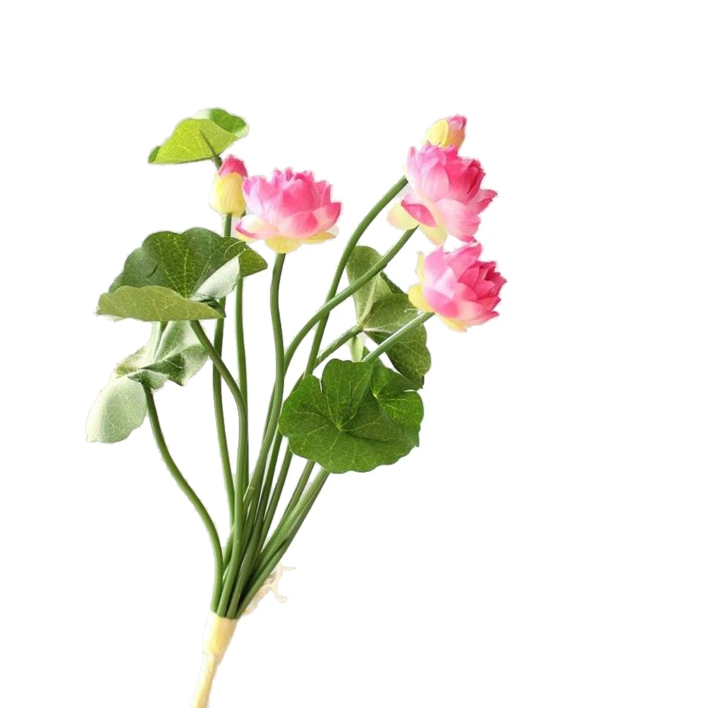 Букет лотоса искусственная имитация цветов для дома цветочный горшок украшение для свадебной вечеринки декор