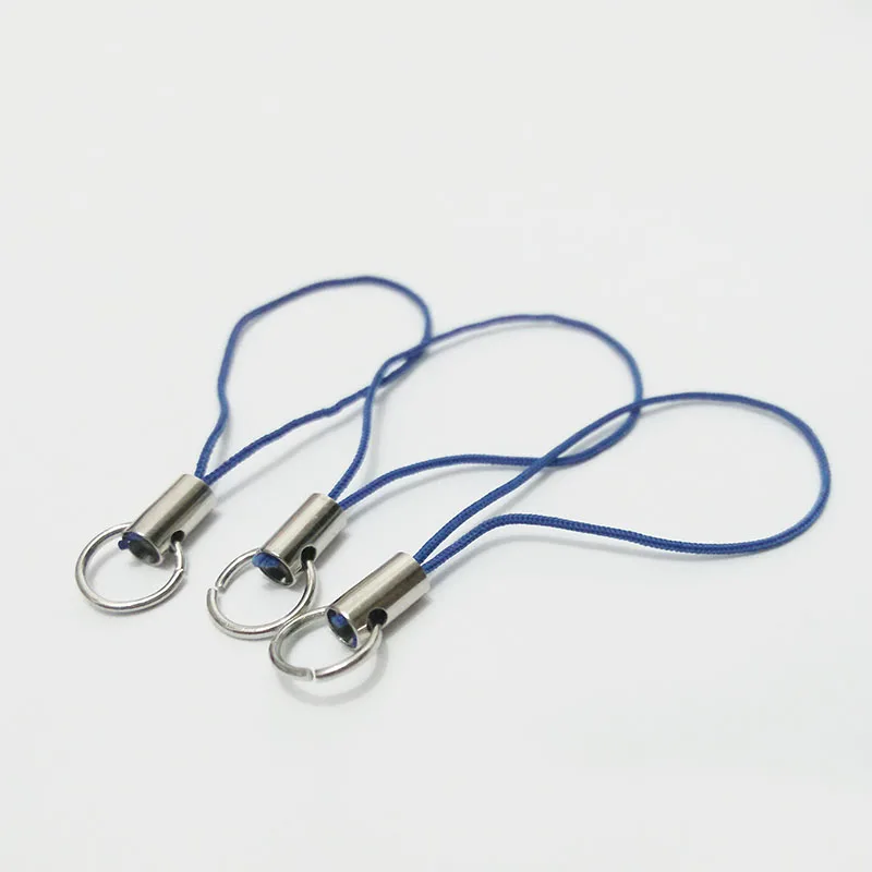 Sunmns Split Key Chain Rings with Lanyards Rope for USB Flash 1 inch Silvery 