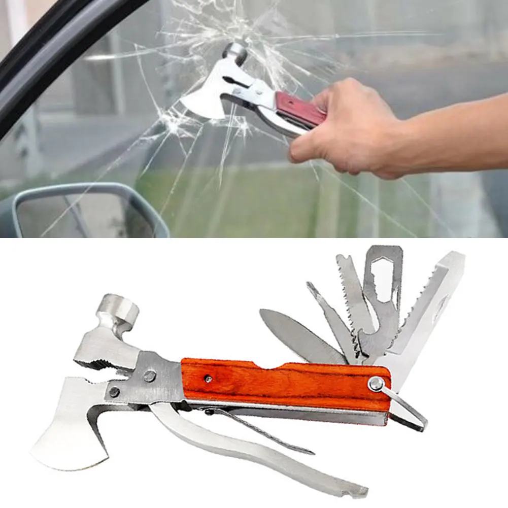 

Multitool Outdoor Camping Emergency Survival Tools Hatchet Hammer Plier SLC88