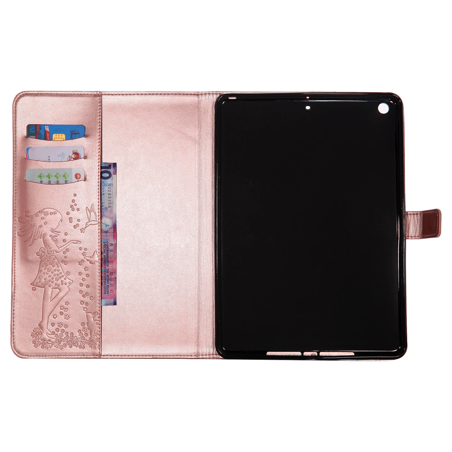 Для Apple Ipad Mini 4 " Маленькая девочка и кот устойчивые к падению планшеты цветочный Чехол Ультра Тонкий Магнитный PU плоский чехол