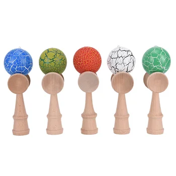

1PC Wooden Bamboo Children Safety Crack Pattern Toy Kendama Best Educational Toys Kids Toy Gift