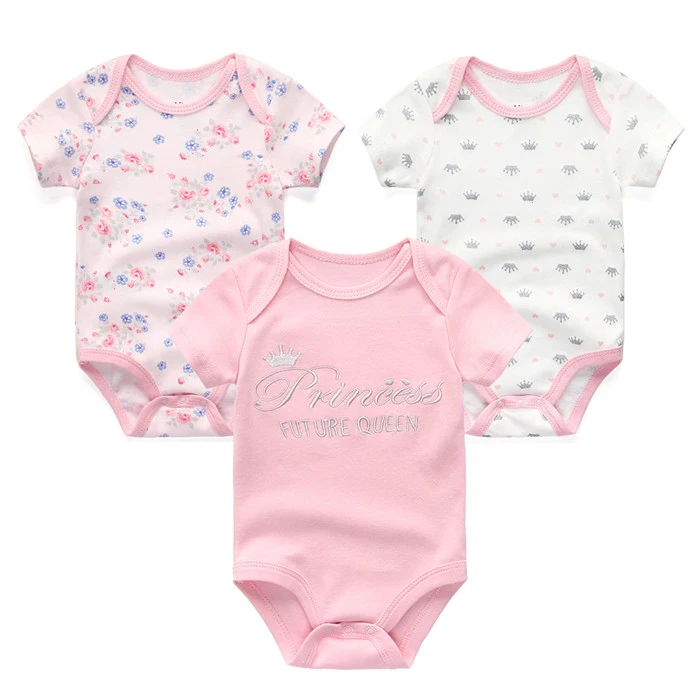 3 шт./лот,, боди для новорожденных, одежда для мальчиков, одежда с короткими рукавами и круглым вырезом, милая полосатая одежда для малышей - Цвет: Baby bodysuits 105