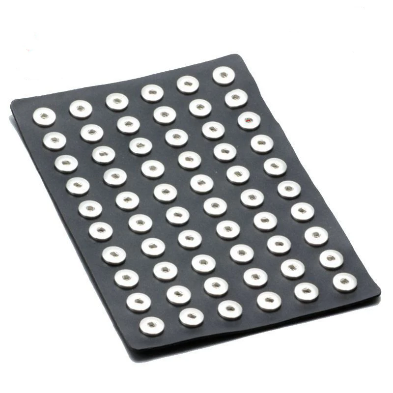 

New Snap Button Display Board Fit 60pcs 18mm Snap Buttons Jewelry Black Leather Display Holder Multicolor selection