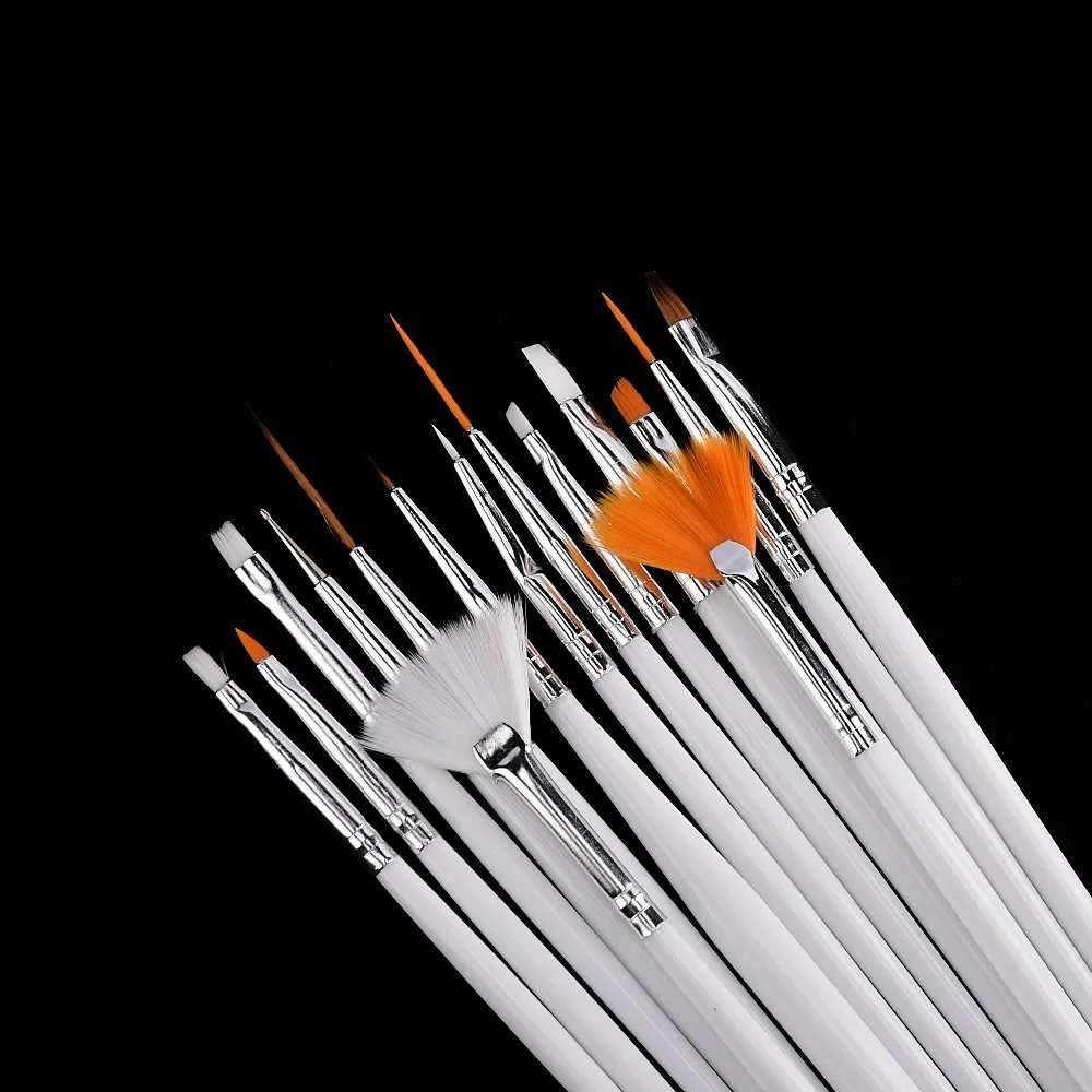 

ROSALIND 15PCS/Set Nail Brushes Pen kit Dotting Drawing Paint DIY brush for nails Tool nail Brushes for manicure Nail Art
