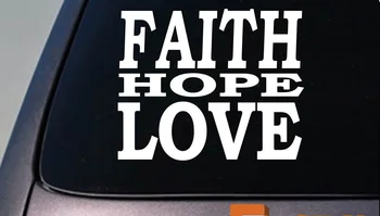 

FAITH HOPE LOVE God Psalm Sticker decal christian god church love JESUS SUNDAY Sticker 20cm