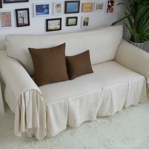 Decorative Sofa Cover Sectional Modern Slipcover Beige Decorative Sofa Cover Sectional Modern Slipcover Beige