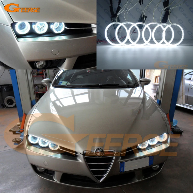 For Alfa Romeo 159 2005 2011 Excellent Quality CCFL Angel Eyes Kit Ultrabright Headlight Illumination Angel