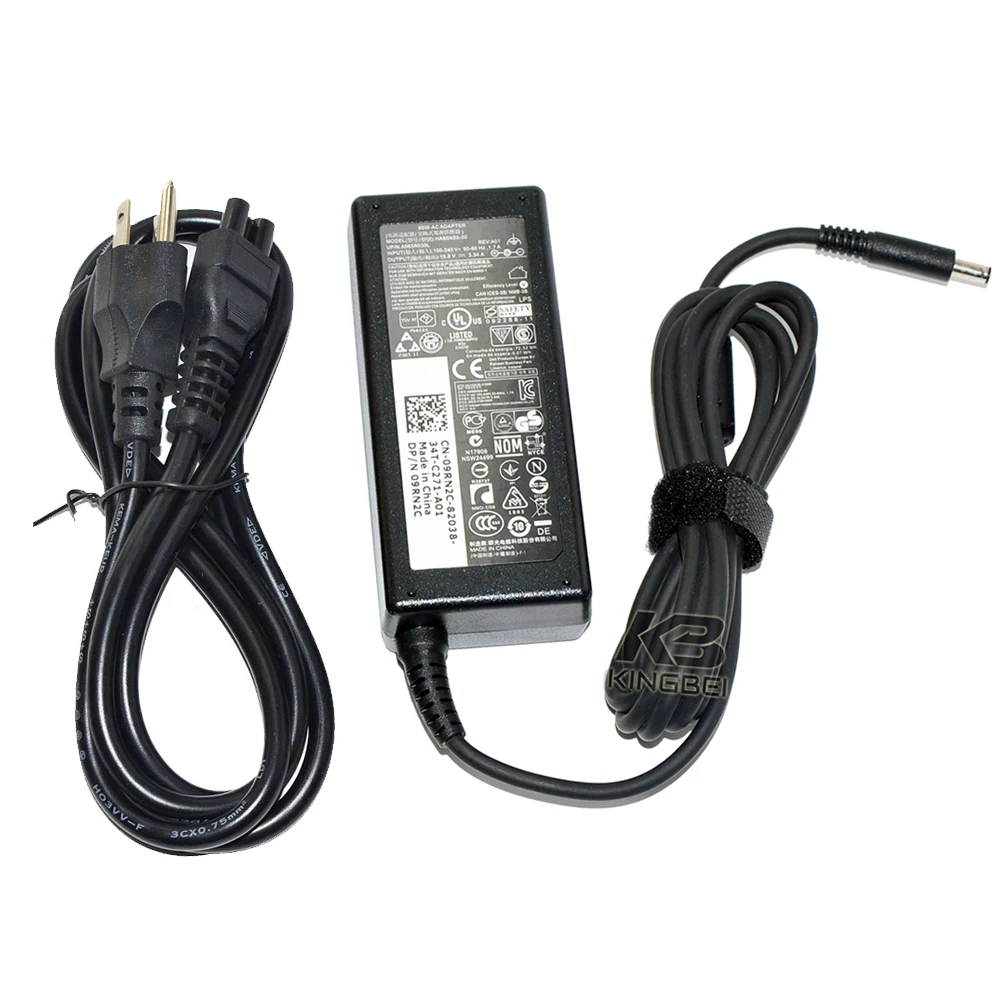 Laptop Charger for DELL Inspiron 15 5000 Series 19.5V 3.34A 65W AC Power Adapter 4.5mm 074VT4 74VT4 Battery Chargers with cable