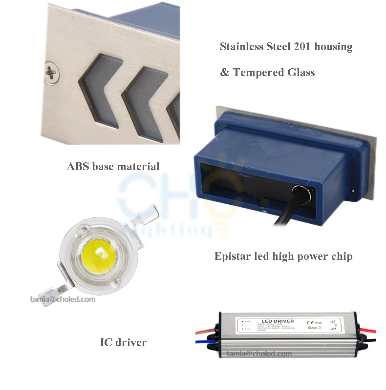 Светодиодная лампочка для подножки 2 w 3 w Embedded лестницы углу светильника Водонепроницаемый встраиваемые стены лестница лампа IP67 10 шт./лот