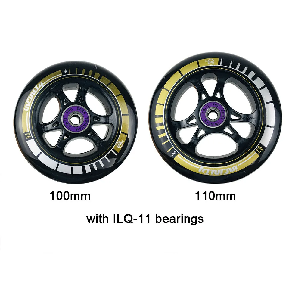 Скоростные роликовые коньки база 243 мм рамки 3*110 мм Powerslide колеса роликов база для роликовых коньков ILQ-11 подшипник прочный 85A Patines шины