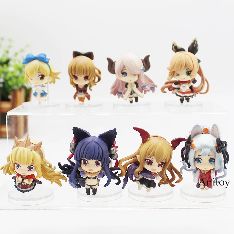 

Granblue Fantasy Figure Crystalia Lily Lo Mary Lyria Action Figure Toy 5cm 8pcs/set