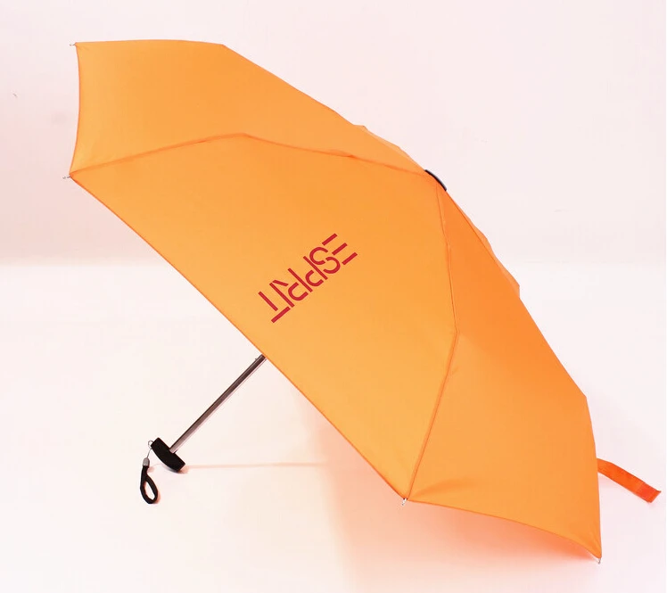4 цвета маленький карманный складной зонтик-карандаш ультра-тонкий светильник мини-зонт женский зонт от дождя для мужчин Защита от солнца и дождя - Цвет: Оранжевый