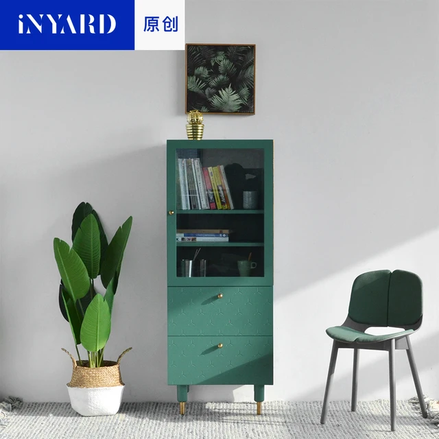inyard original living corner high cabinet tv side cabinet glass
