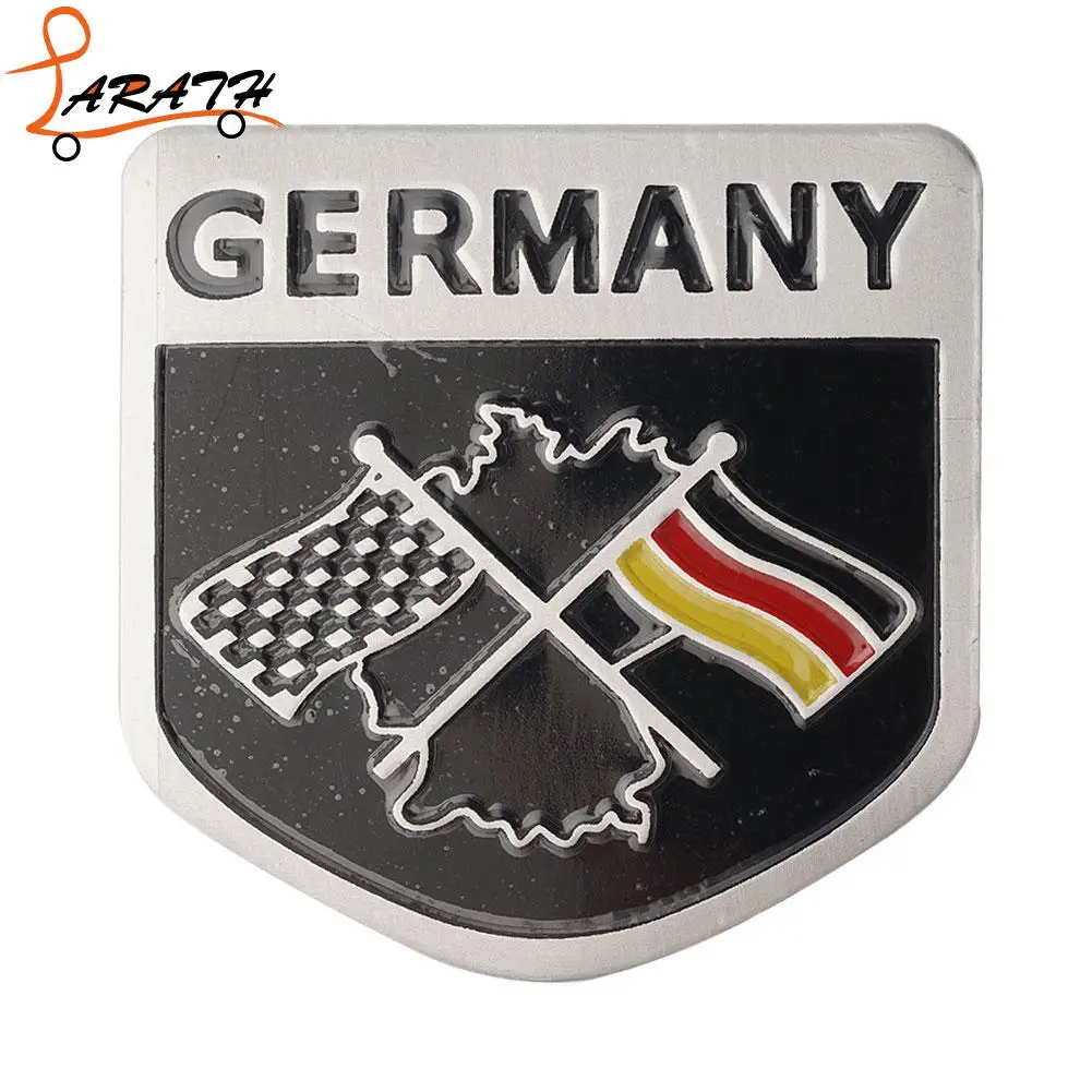 LARATH авто алюминиевый автомобиль эмблема пособия по немецкому языку y Немецкий флаг эмблема наклейка стикеры гонки автоспорта QCT7808