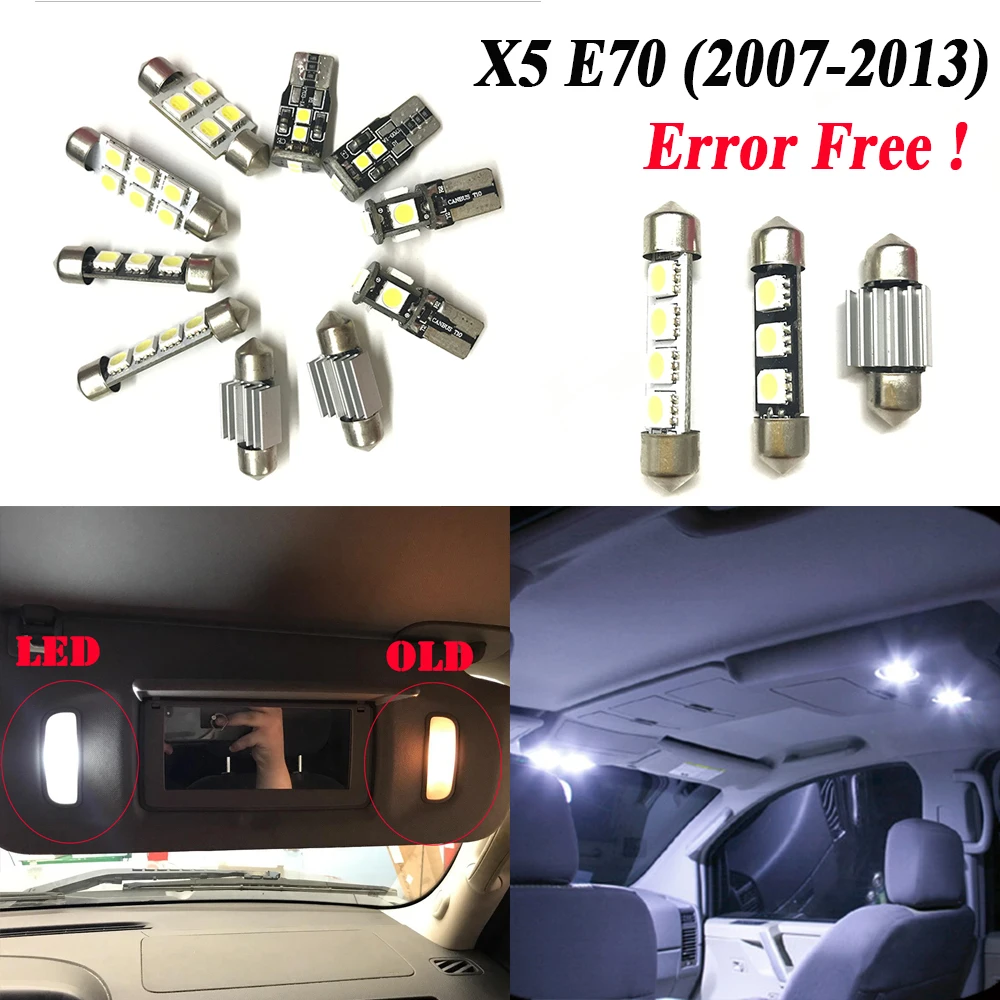 23x Canbus LED Interior Light Kit for BMW X5 E70 M xDrive30i xDrive30i