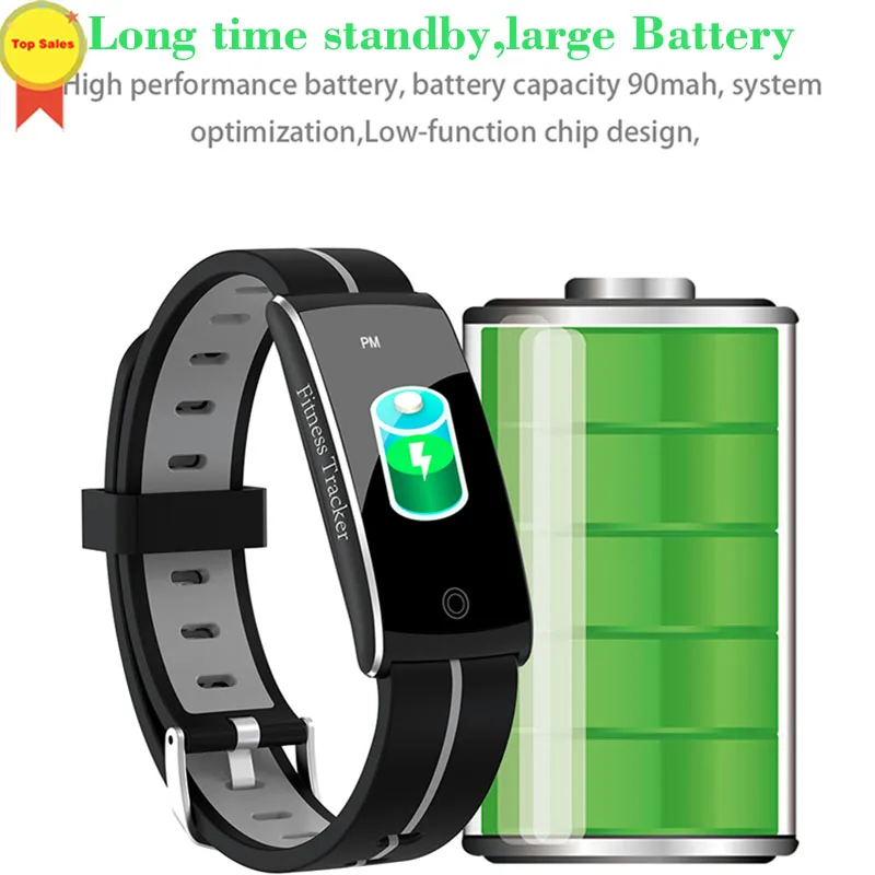 

Smart Bracelet Android IOS Heart Rate Sleep Monitor Fitness Tracker Blood Pressure Watch IP68 Waterproof Color Screen Sport Band