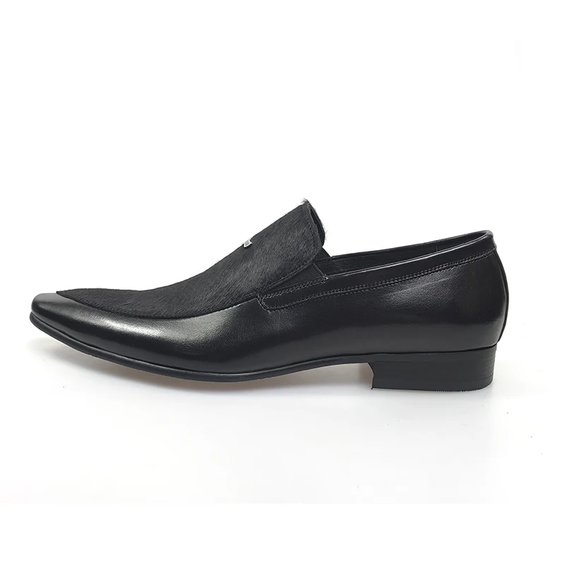 GRIMENTIN/Модная Мужская обувь; модельные черные деловые мужские туфли из натуральной кожи;