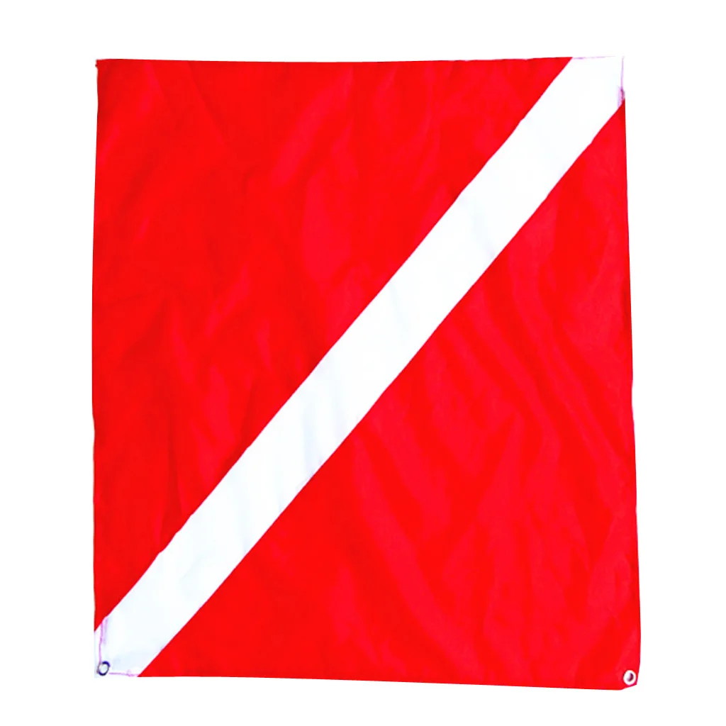 Нейлон Diver-Down флаг лодки, красный и белый Скуба-Дайвинг подводное плавание наружные флаги маркер баннер 20x24''
