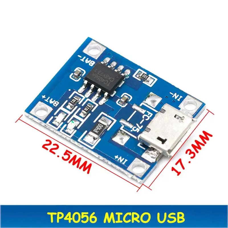 Type-c/Micro USB 5V 1A 18650 TP4056 модуль зарядного устройства литиевой батареи зарядная плата с защитой двойные функции 1A li-ion - Цвет: TP4056 MICRO