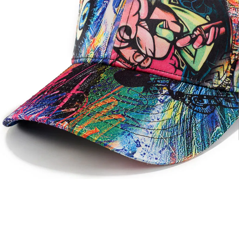 Man Baseball Cap Graffiti Embroidery Hip Hop Unisex Snapback Teenage Outdoor Dance Hat Adjustable Sport Caps Casquette (10)
