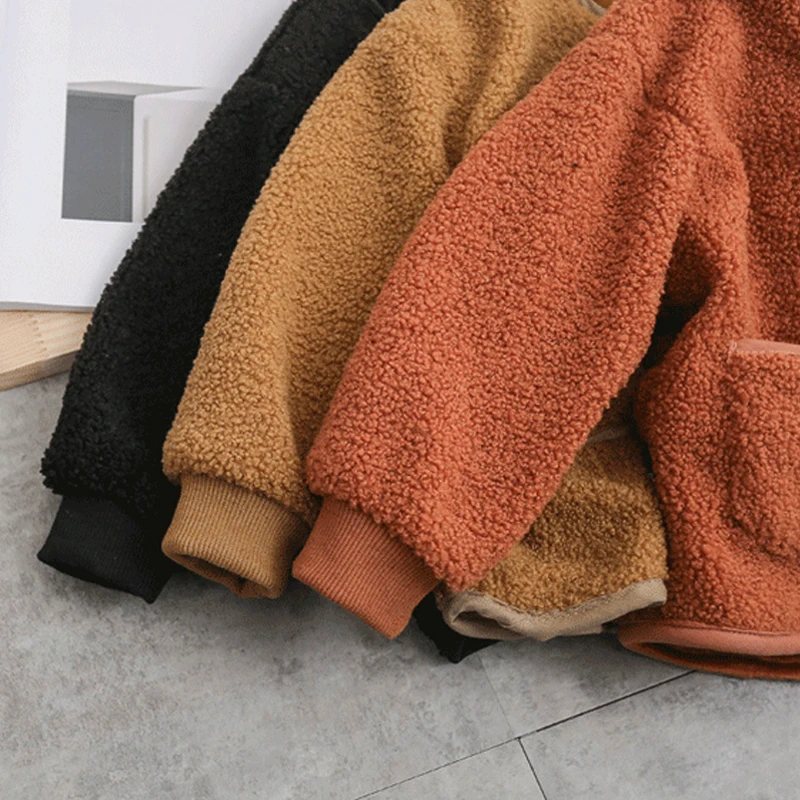 B&N Autumn Winter Baby Girls Lambs Jacket Boys Coat Jacket Kids Warm Velvet Coats Children Girls Outerwear & Coats Girls Clothes9
