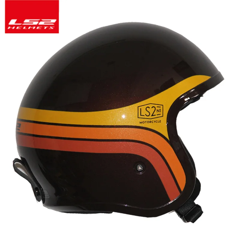 

LS2 Global Store LS2 OF599 Vintage Motorcycle helmet Fashion men women design retro helmet LS2 capacete casque moto without pump