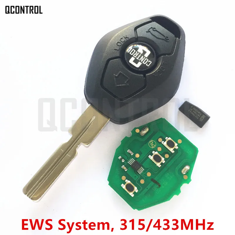 

QCONTROL Car Remote Key DIY for BMW EWS 1/3/5/7 Series X3 X5 Z3 Z4 with ID44 Chip Keyless Entry Transmitter HU58 Blade