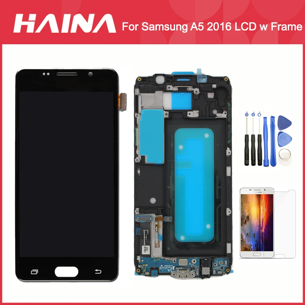 A510 ЖК дисплей для samsung Galaxy A5 2016 A510F A510M SM Дисплей Сенсорный экран планшета w/рамка