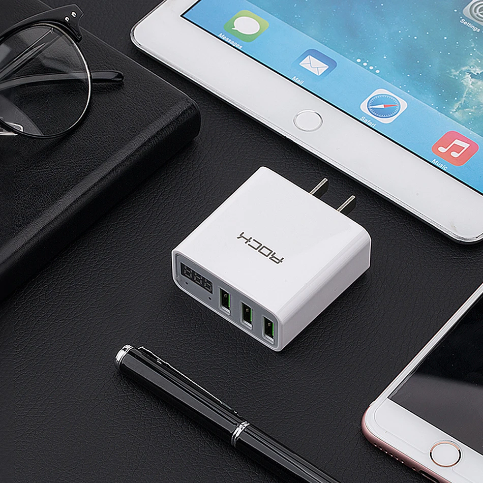 3 с usb-портом, светодиодная дисплей USB зарядное устройство рок ЕС Портативный Путешествия зарядки для Vivo стены Desktop тире тройной разъем с Бесплатный п