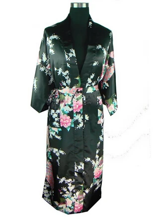 Satin Robes Brides Wedding Robe Sleepwear Silk Pijama Casual Bathrobe Animal Rayon Long Nightgown Women Kimono XXXL RB015