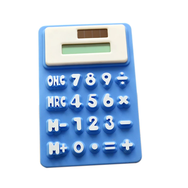 

Affordable Creative magnetic Solar Power 8 Digit Silicone Pocket Calculator Office Stationery