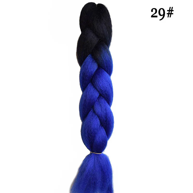 JUNSI, длинные, 23 дюйма, Ombre, синтетические, Jumbo, косички, вязанные волосы, золотой, розовый, серый, Pruiken, косы для наращивания волос для женщин - Цвет: 39
