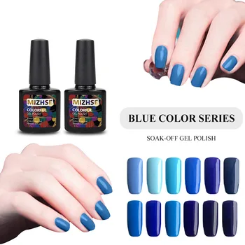 Online MIZHSE Nagel Gel Polnisch Hohe Qualität Nail Art Salon Tipps Heißer Verkauf Blau Farbe 10ml Gel Lack Semi Permanent Gel Nagel Kunst