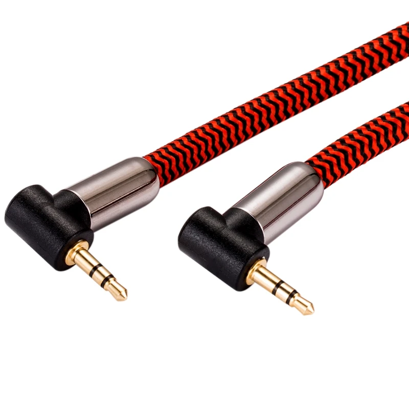 Hifi Mini Jack 3 5 to 3 5 AUX Cable for MP3 PC Headphone Mobile Car Angle 3 5mm Male to Male OFC Audio Cable 1M 3M 5M 8M 10M 12M