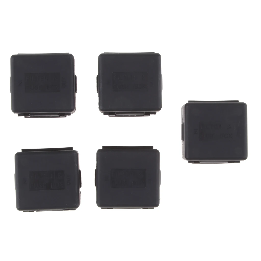 5 Set Fuse Housing Box Case Cover Protector For Automobile And Motorcycle Applications & Built-in Fuses 42*26*38mm