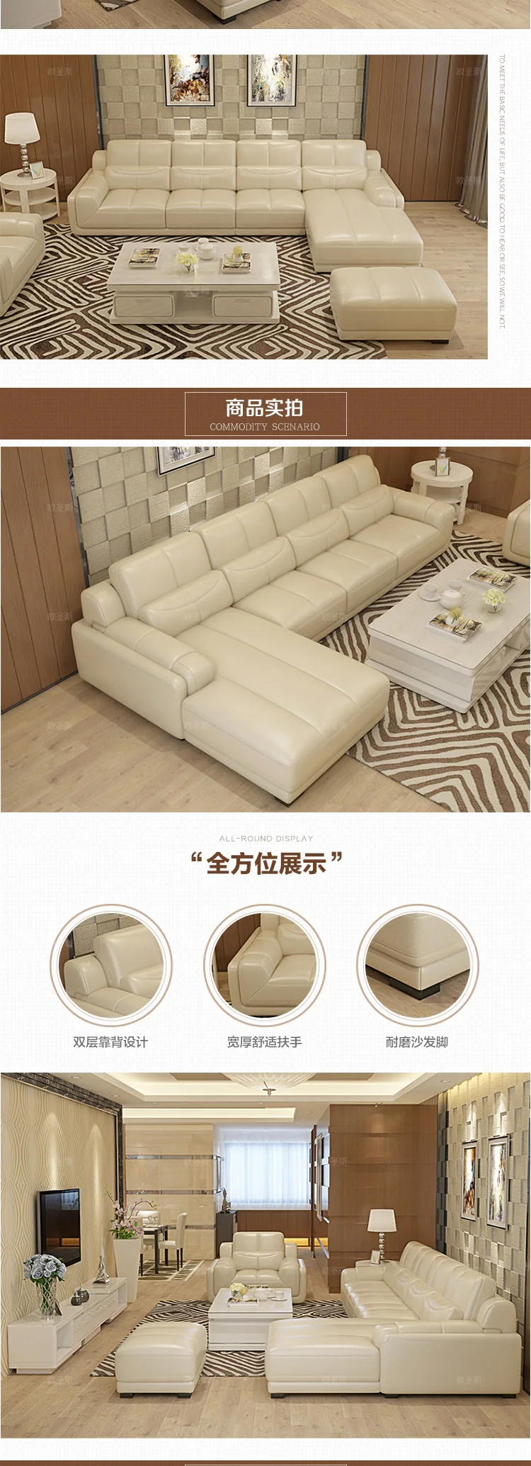 New model l shaped modern italy genuine real leather sectional ... New model l shaped modern italy genuine real leather sectional ...