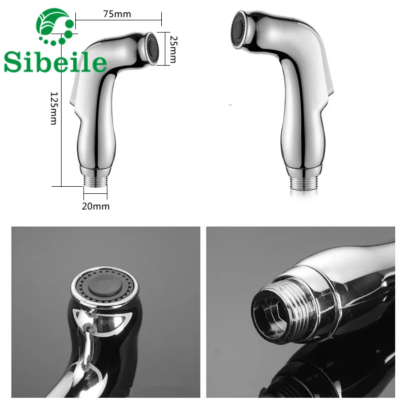 Sble Chrome Plastic Handheld Bidet Hygienic Shower Bidet Set Portable Sprayer Hygienic Spray