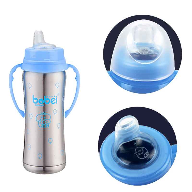 Купить 1 бутылка 3 соска 240 мл нержавеющая сталь изоляции бутылка для ...