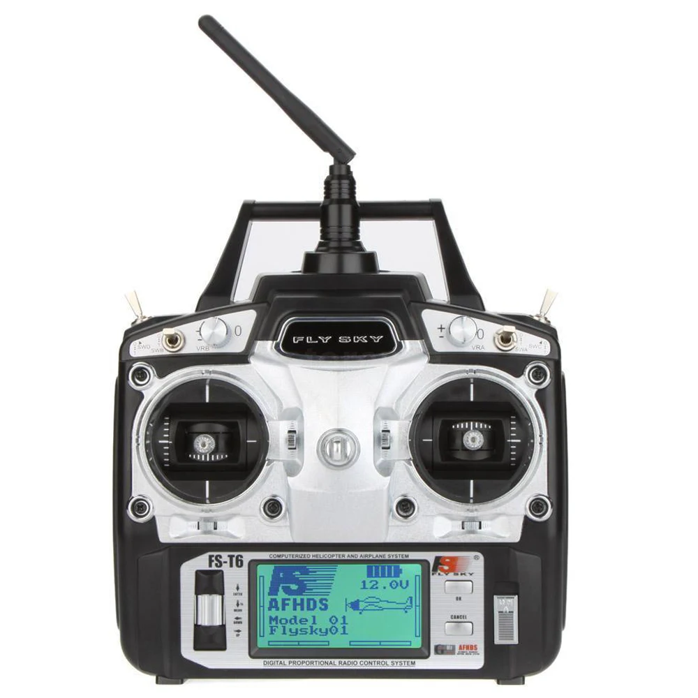 

Flysky FS-T6 2.4GHz 6CH Mode 2 Transmitter with Receiver R6-B for RC Multirotor