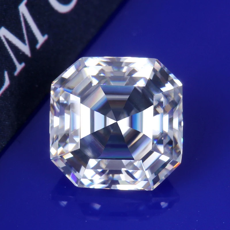 

EF 6.5*6.5mm 1.5ct stones asscher cut moissanites for engagement ring gems