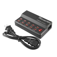 10 Port Output 5V Max 3.5A Charging Station Multipe USB Desktop Rapid Charger for Smart Phone Tablet PC