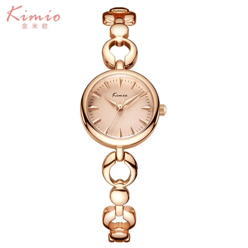 

KIMIO Brand Luxury Exquisite Gold Bracelet Business Ladies Casual Clock Reloj Mujer Women Fashion Stainless Steel Quartz Watch