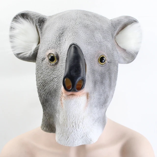 GNHYLL Funny Parrot Dog Rhinoceros Hippo Cock Koala Animal Mask Latex Party Panda Unicorn Animal Mask Kid Party Halloween Mask