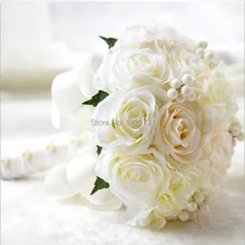 Высшего Качества ручной работы Из Бисера Брошь Шелковый Невесты Свадебный Свадебный Букет Невесты Европа Сша Кот Искусственный Цветок Принять Заказ