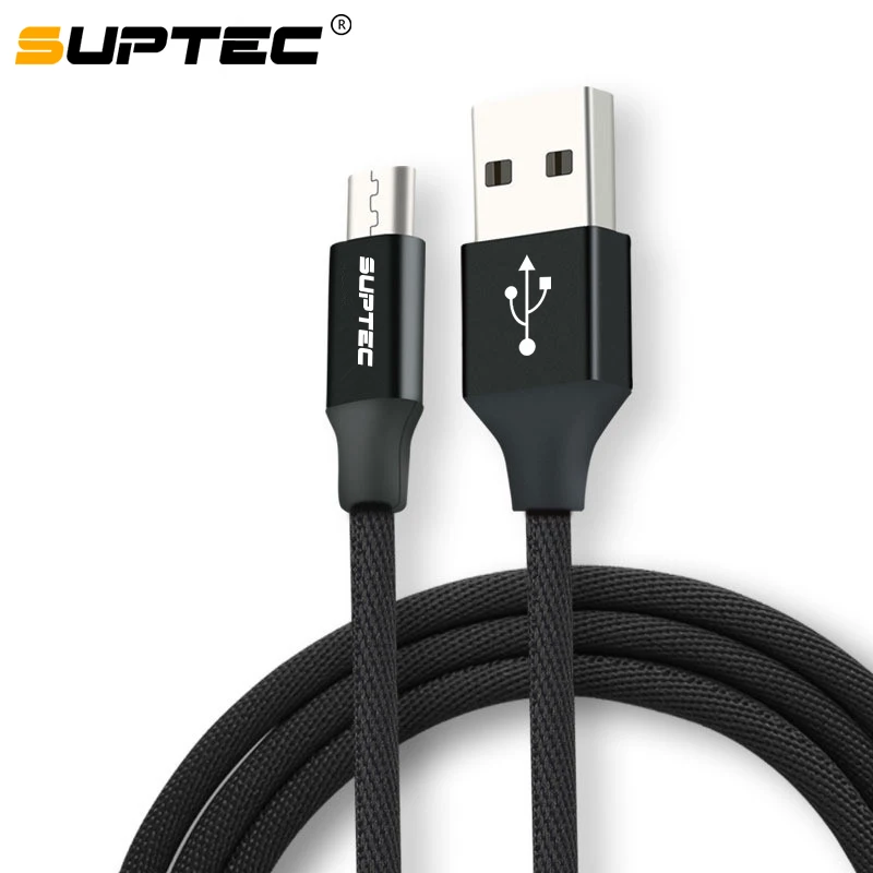 

SUPTEC Cloth Weave Micro USB Cable 2A Fast Data Sync Charging Cable For Samsung Huawei Xiaomi LG Andriod Mobile Phone Cables 2m