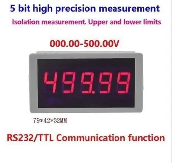 

Multifunction DC Digital Voltmeter 0-500V 5 bit high precision VOLT LED Meter RS232 Serial Communication alarm signal Voltage