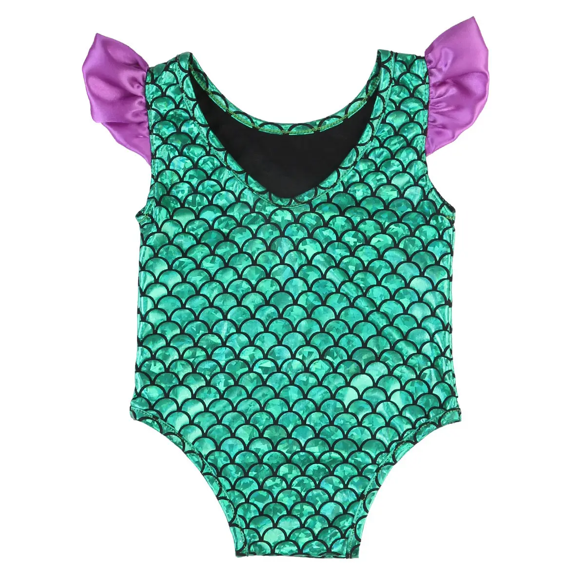 Sweet baby Ruffles sleeve One Piece Suits 2017 Infant Baby Girls Mermaid Swimwear One Piece